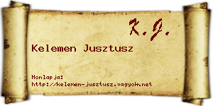 Kelemen Jusztusz névjegykártya